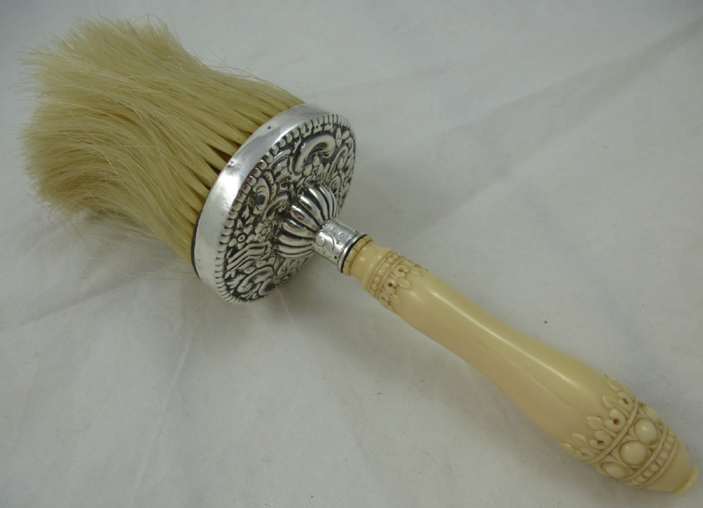 Victorian Hallmarked Silver and Ivory Crumb Brush