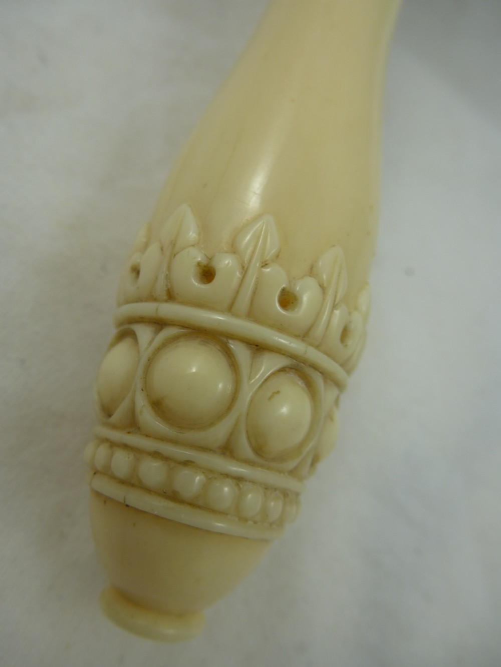 Victorian Hallmarked Silver and Ivory Crumb Brush View VI