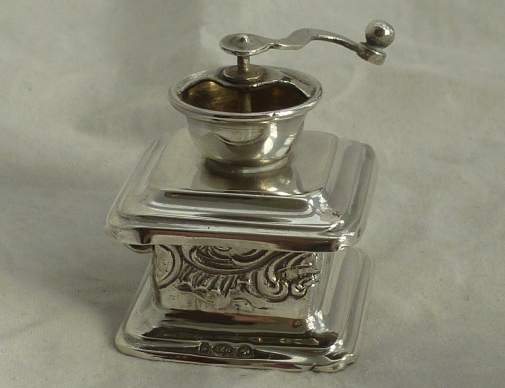 Sterling Silver Novelty Miniature Coffee Grinder