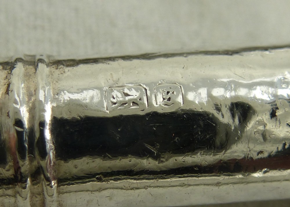 Cased Set Six Edwardian Silver Knives View VI