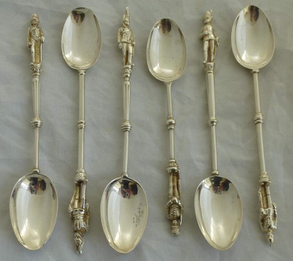 A Set of Victorian Silver Soldier Teaspoons View IV