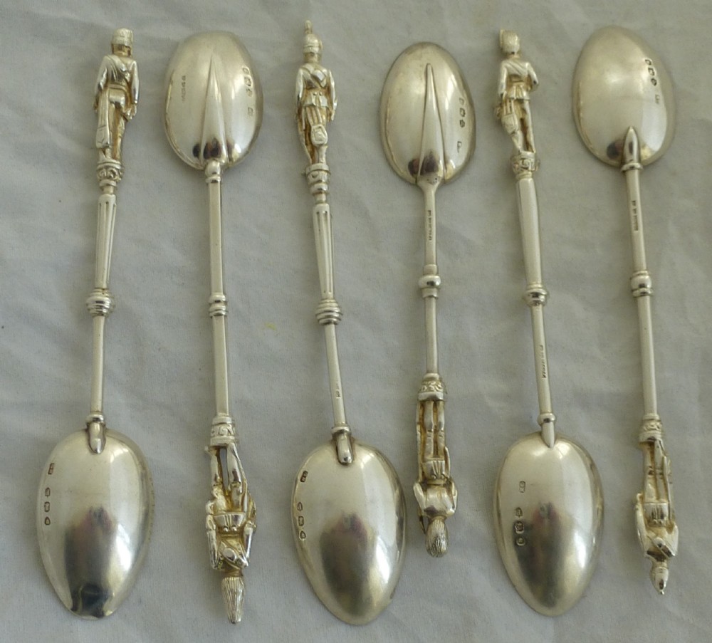 A Set of Victorian Silver Soldier Teaspoons View V