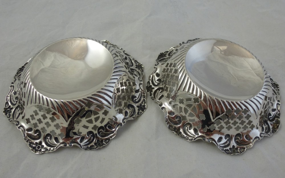 A Pair of Victorian Sterling Silver Bonbon Dishes View VII