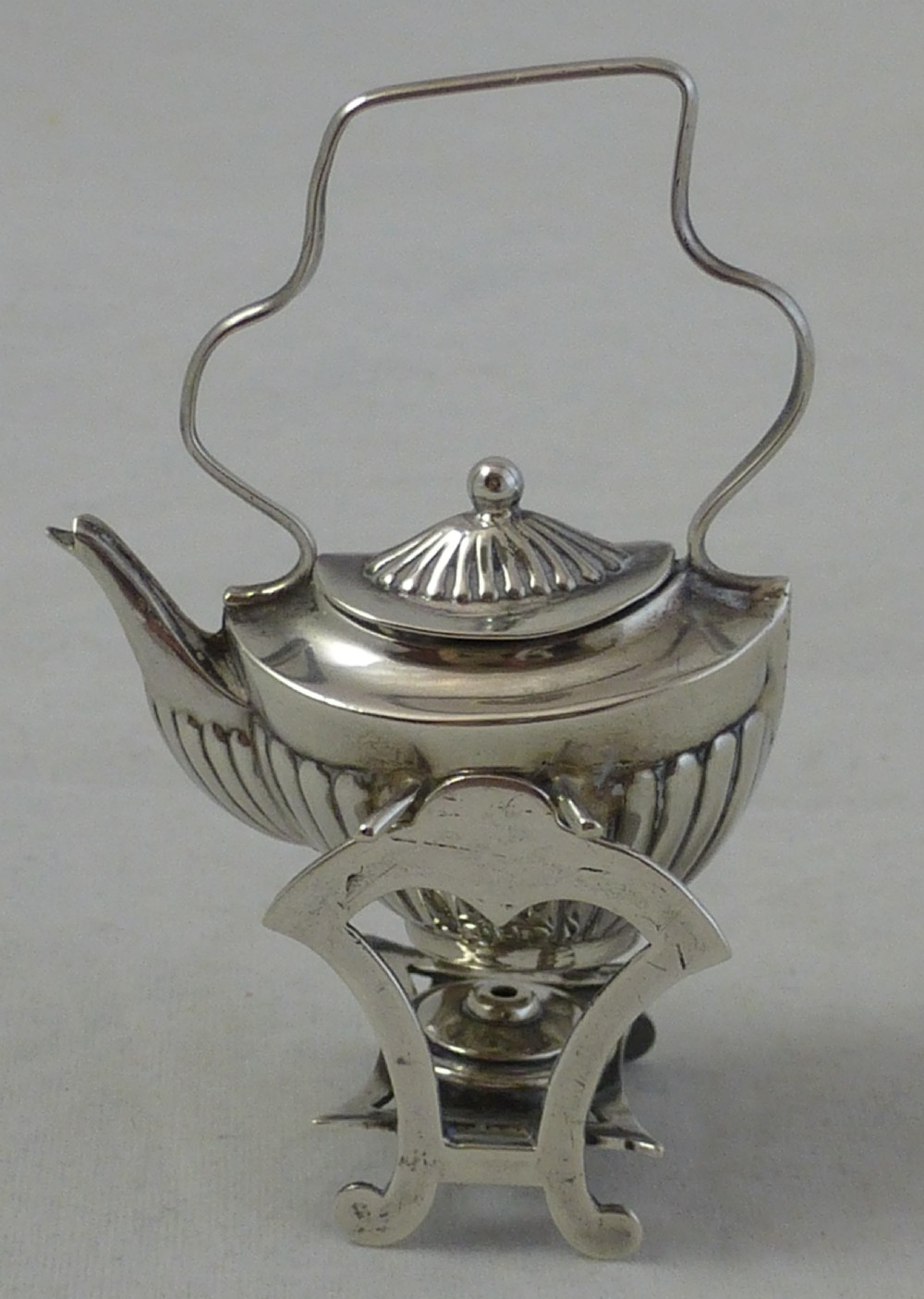Novelty Miniature Sterling Silver Spirit Kettle