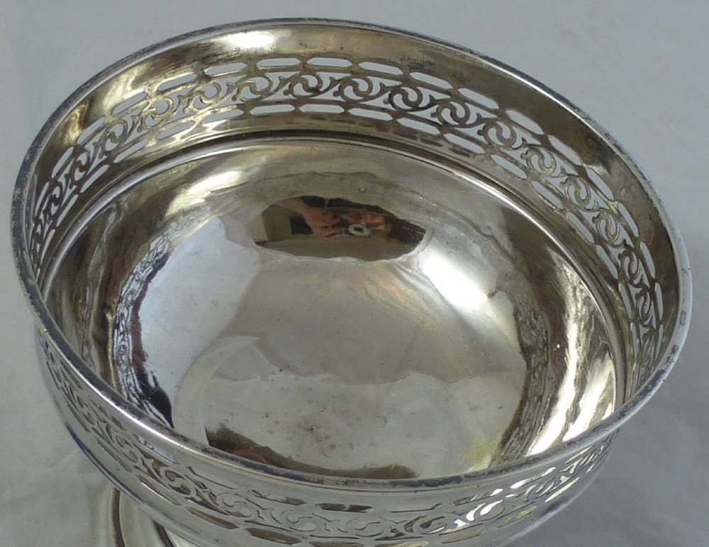 Sterling Silver Bowl with Blue Glass Liner View VII