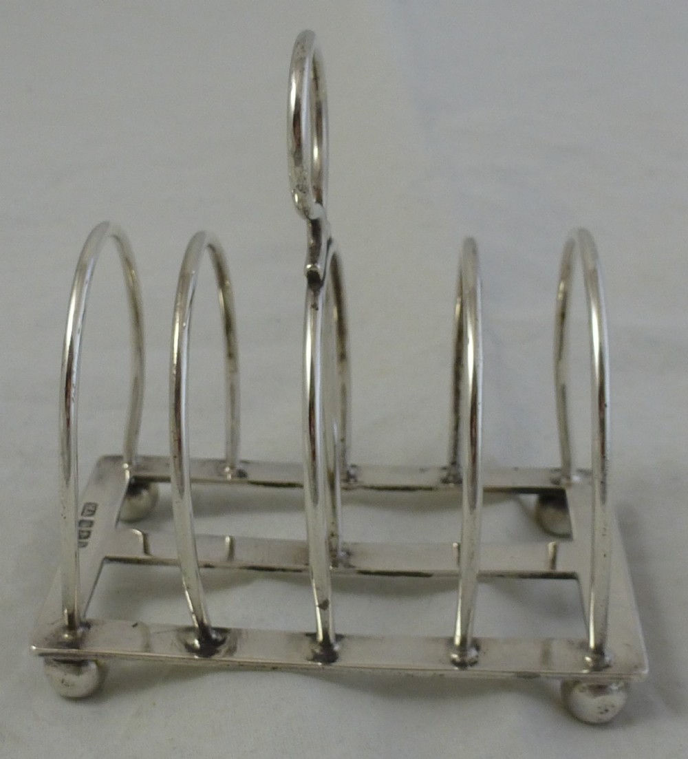 Victorian Sterling Silver Toast Rack View V