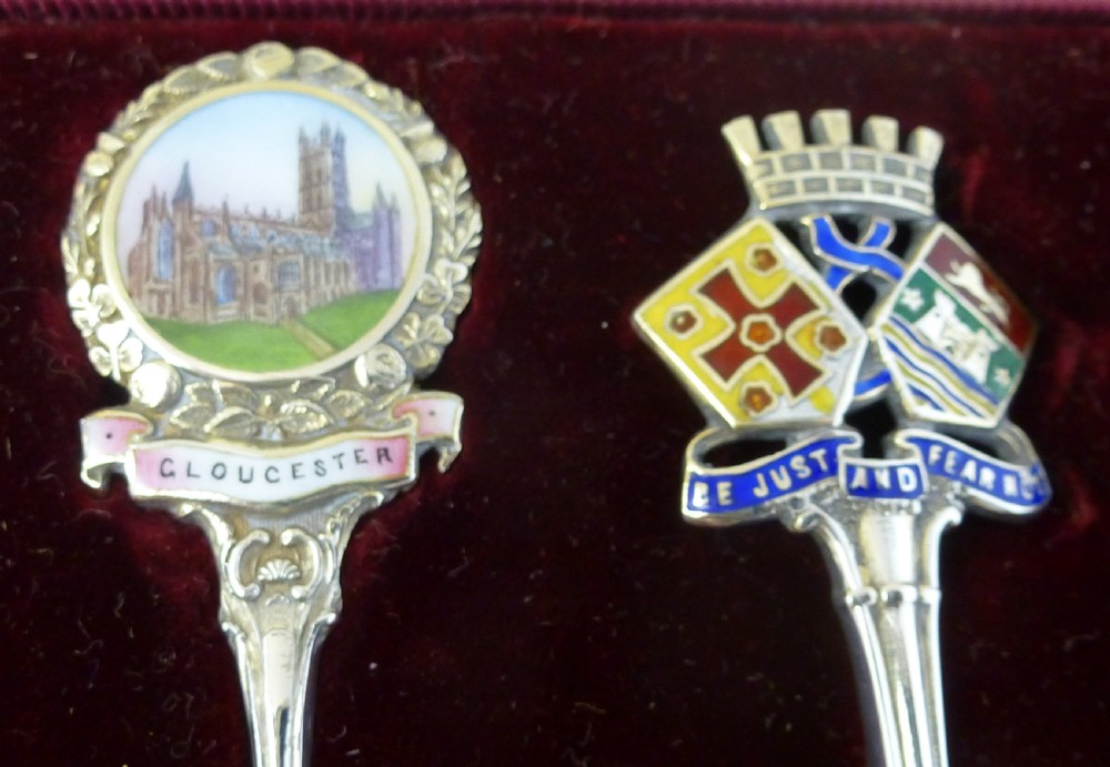Cased Set of Six Sterling Silver Souvenir Spoons View VII