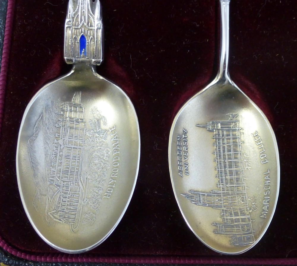 Cased Set of Six Sterling Silver Souvenir Spoons View VIII