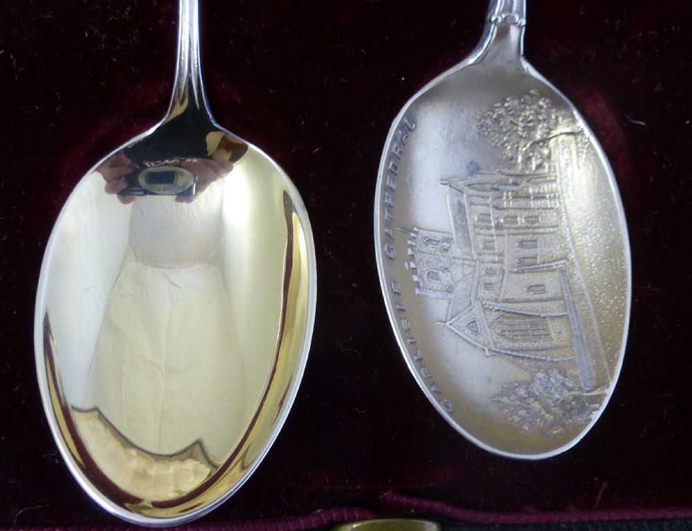 Cased Set of Six Sterling Silver Souvenir Spoons View IX