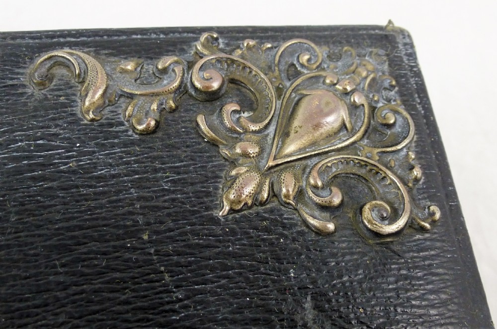 Victorian Leather and Simulated Macassar Ebony Writing Slope View V