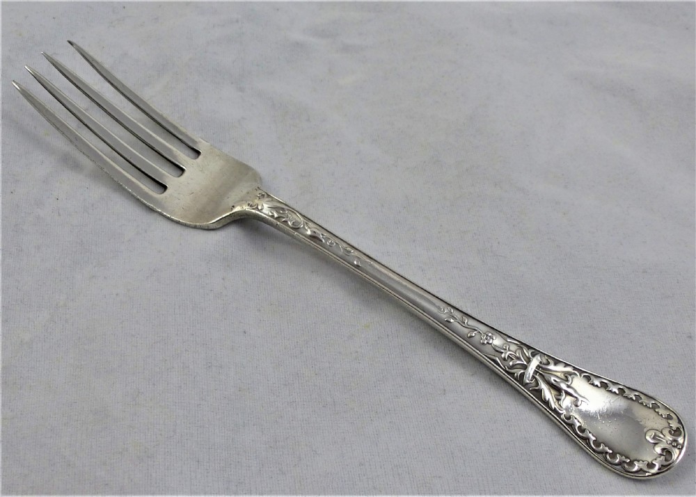 Victorian silver Chawner & Co dessert fork