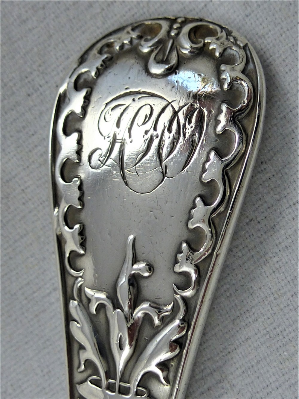 Victorian silver Chawner & Co dessert fork View V