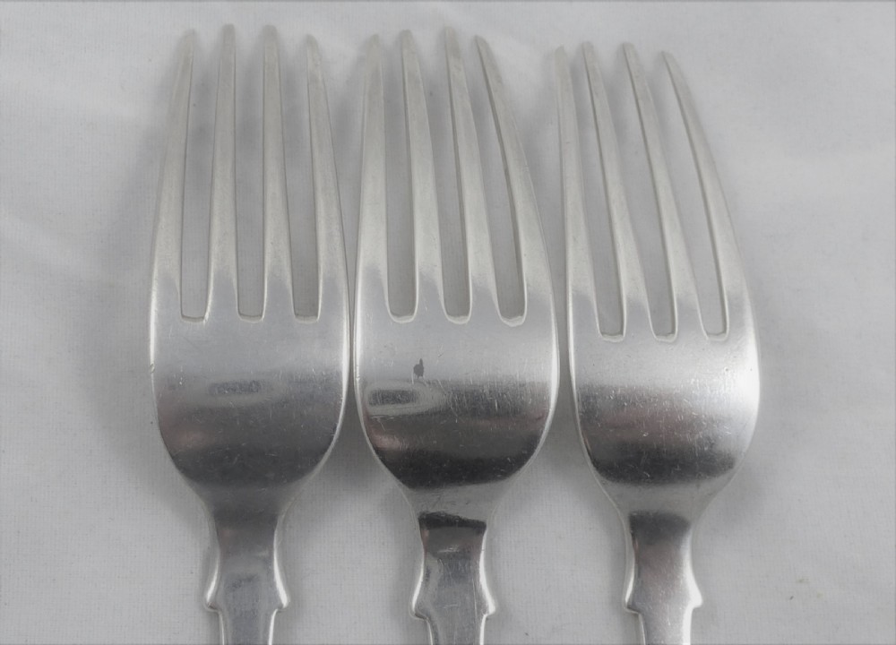 Three Victorian Chawner & Co Dessert Forks View III