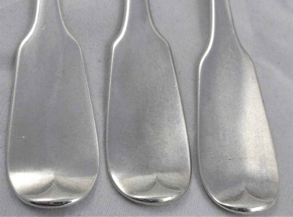 Three Victorian Chawner & Co Dessert Forks View V