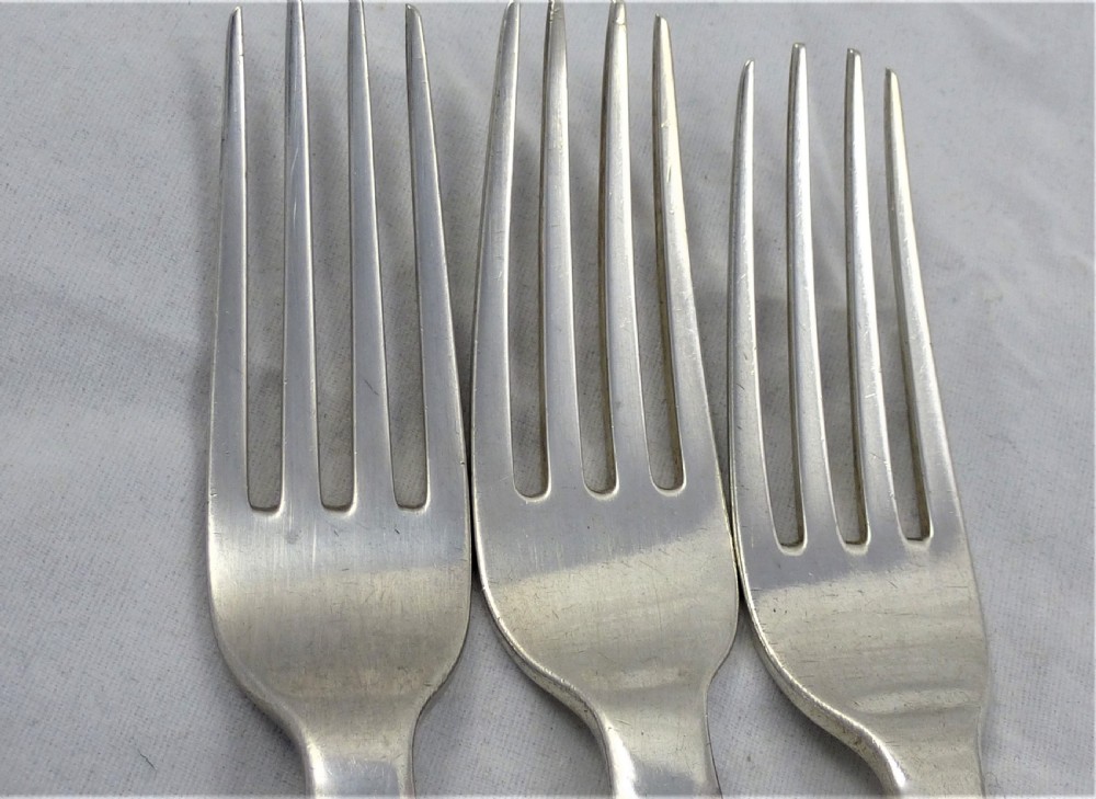 Three Victorian Chawner & Co Dessert Forks View VI