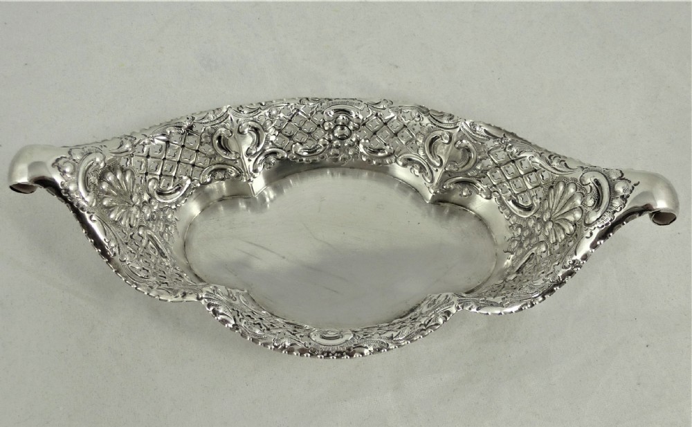Victorian Silver Bonbon Dish View V