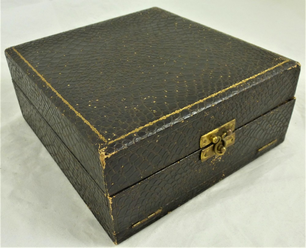 Gentlemans Boxed Art Deco Silver Vanity Set View IV