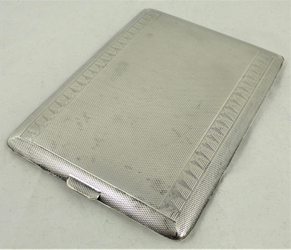 At Deco Silver Cigarette Case