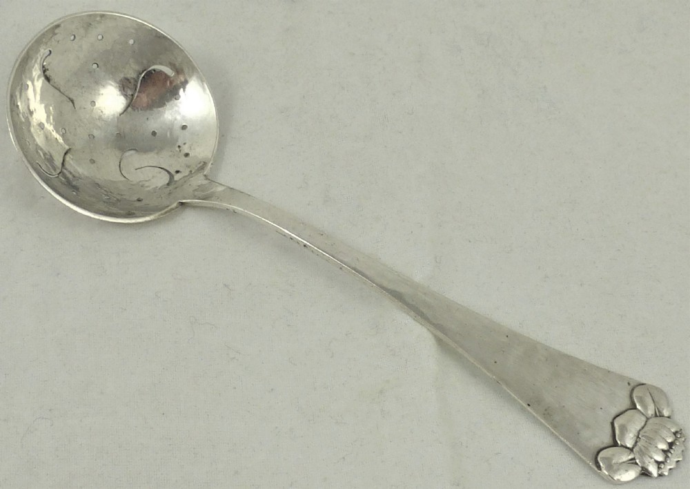 Danish Solid Silver Sugar Sifter