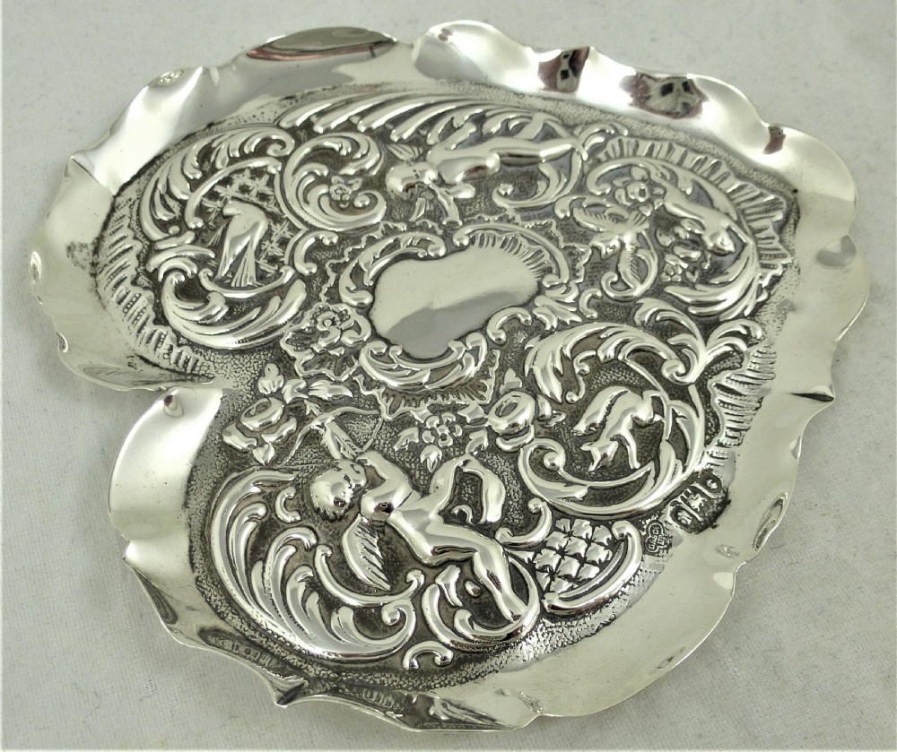 Edwardian Silver Heart Shaped Pin Dish View II