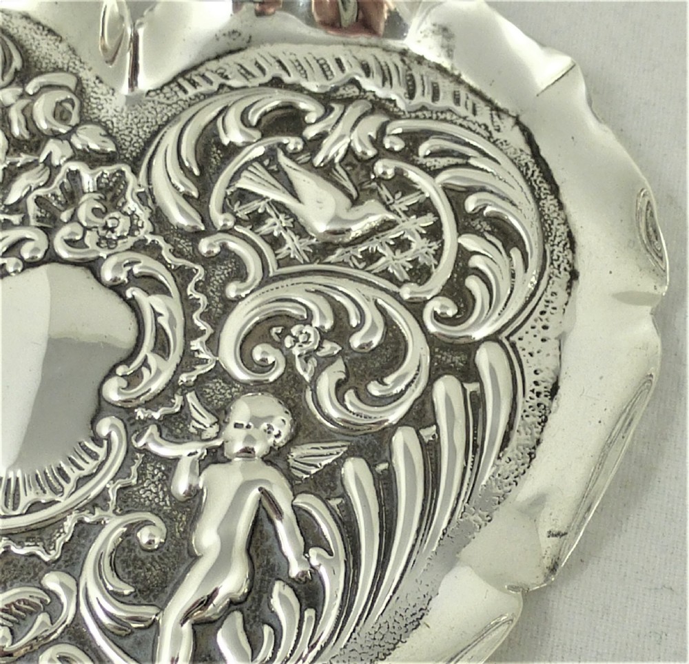 Edwardian Silver Heart Shaped Pin Dish View IV
