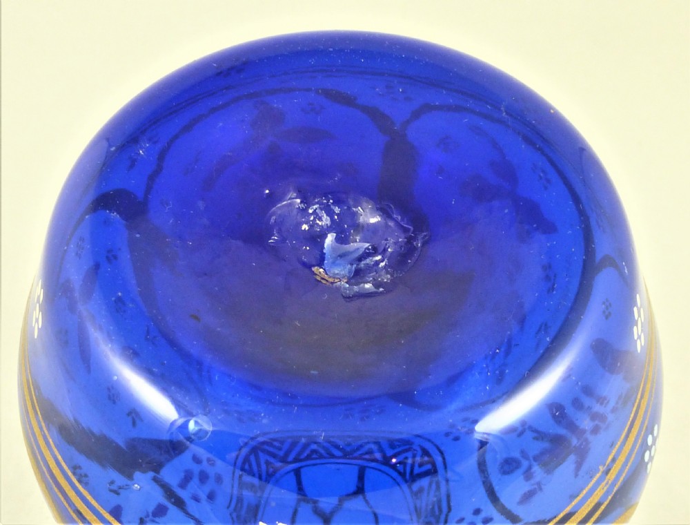 Victorian Bristol Blue Glass Vase View II
