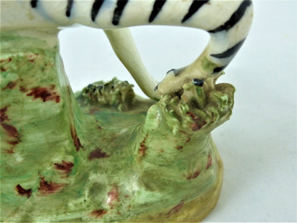 Victorian Staffordshire Figure of a Zebra View III