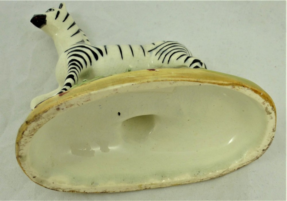 Victorian Staffordshire Figure of a Zebra View VII