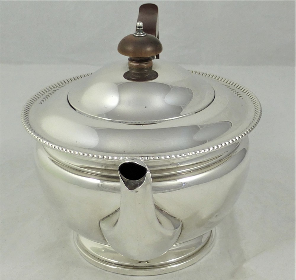 1930's Silver Teapot by Adie Brothers View IV
