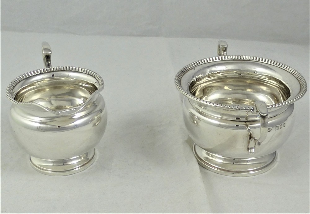 Goldsmiths & Silversmiths Silver Milk Jug and Sugar Bowl View VI