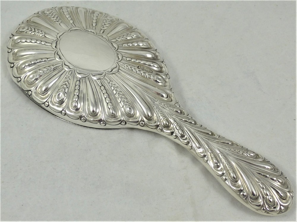Victorian William Comyns Silver Hand Mirror