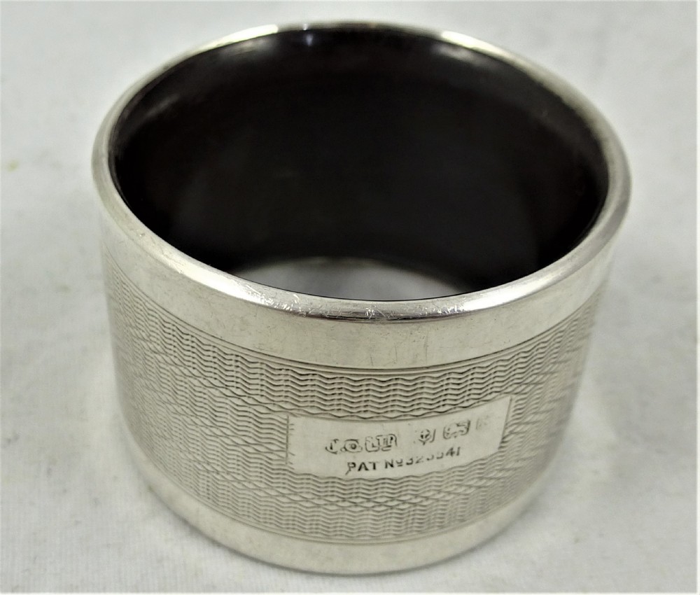 Joseph Gloster Art Deco Silver and Bakelite Napkin Ring View V