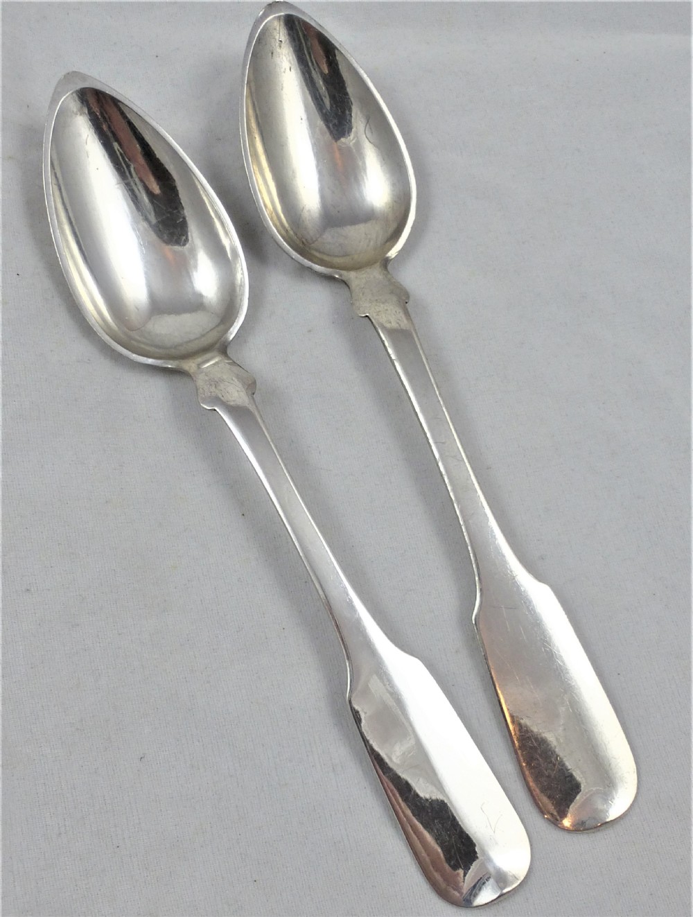 Pair of Mid 19th Century German Silver Spoons