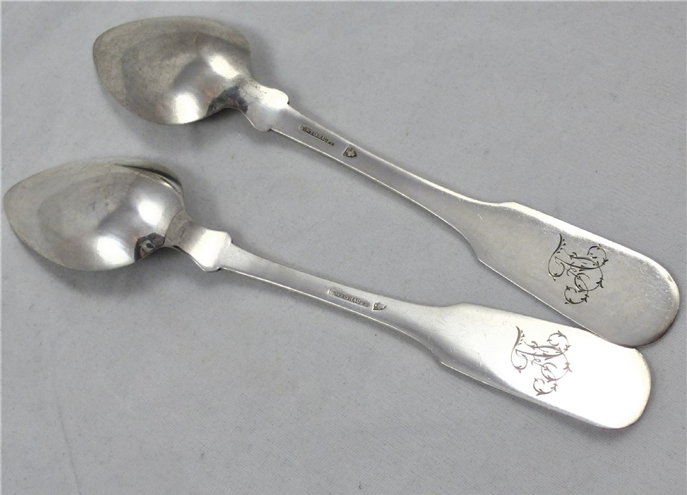 Pair of Mid 19th Century German Silver Spoons View IV