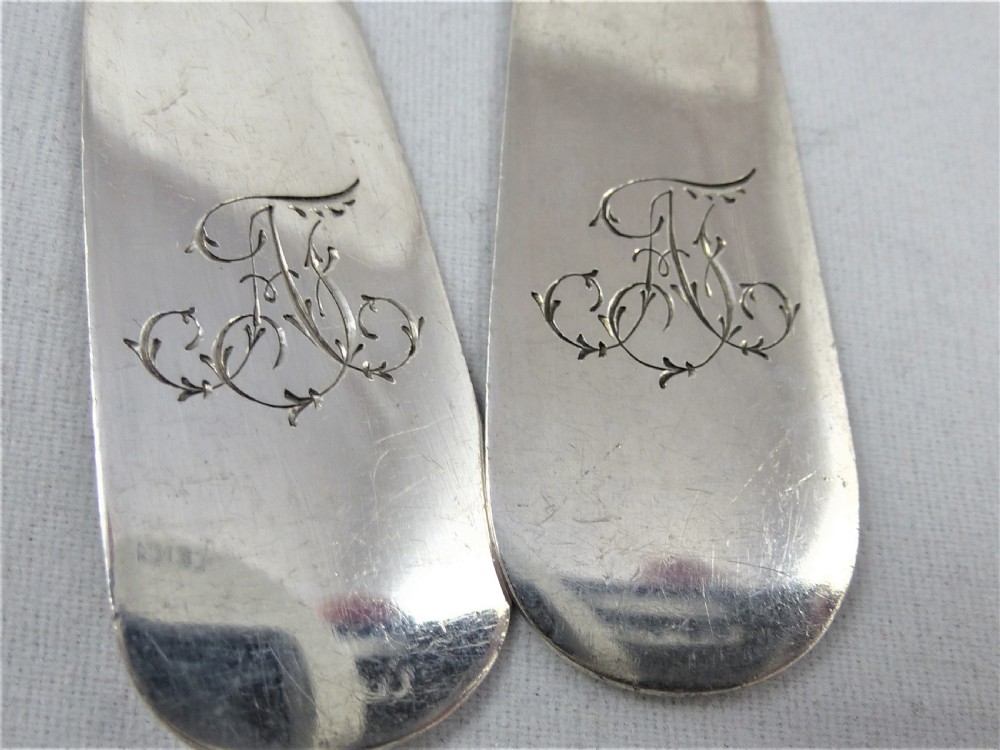 Pair of Mid 19th Century German Silver Spoons View V