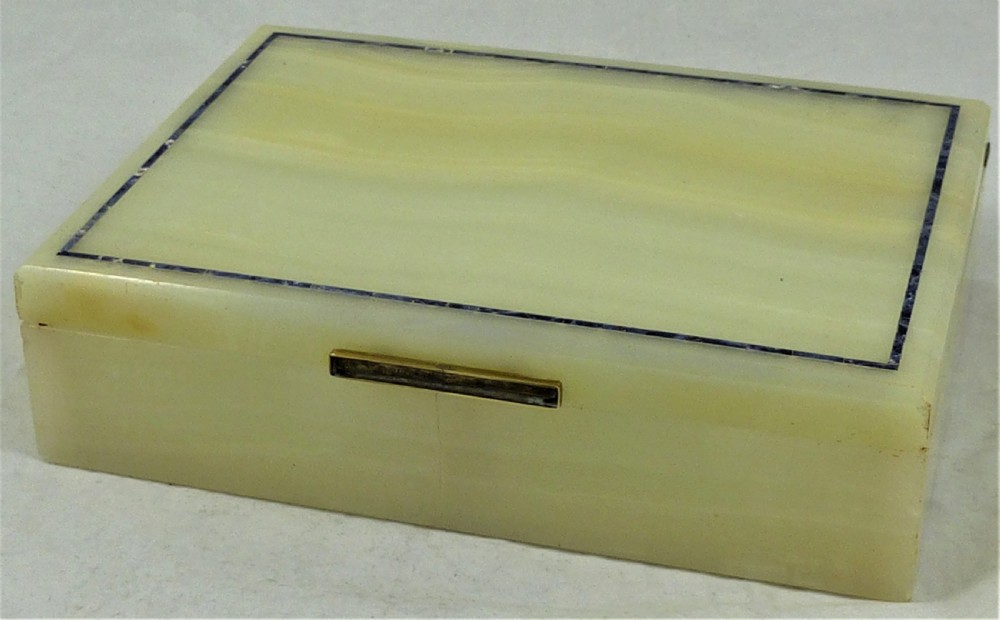Henry Griffith Art Deco Onyx & Lapis Lazuli Box