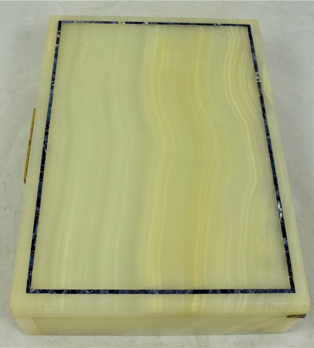 Henry Griffith Art Deco Onyx & Lapis Lazuli Box View II