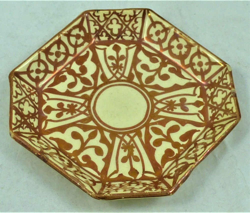 Late 19th Century Hispano Moresque Copper Lustre Saucer