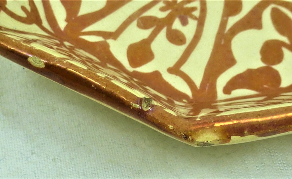 Late 19th Century Hispano Moresque Copper Lustre Saucer View IV