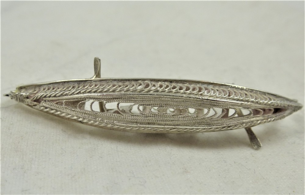 Italian Silver Filigree Miniature Gondola View III