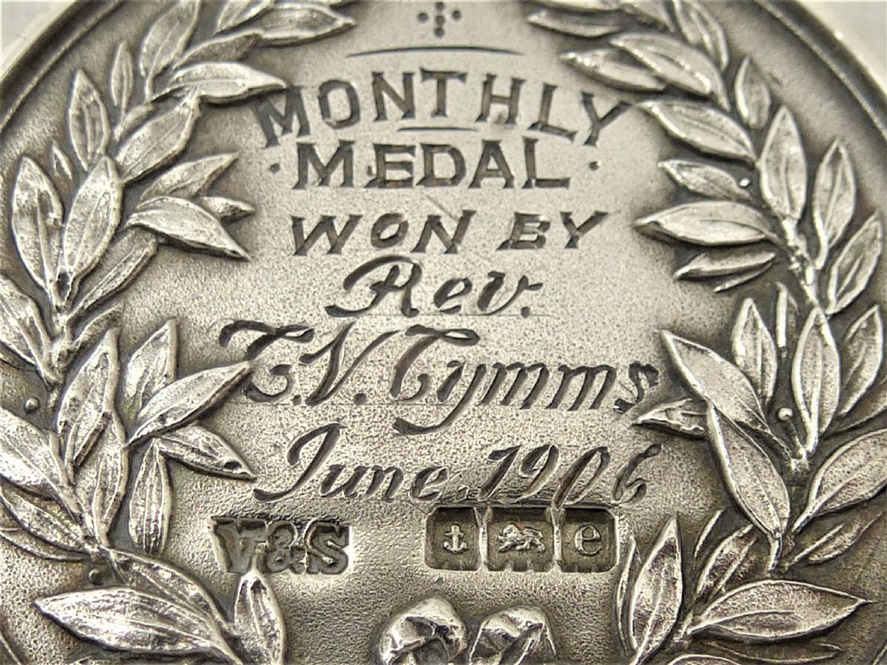 Edwardian Silver Golf Medal, Bexhill Golf Club View III