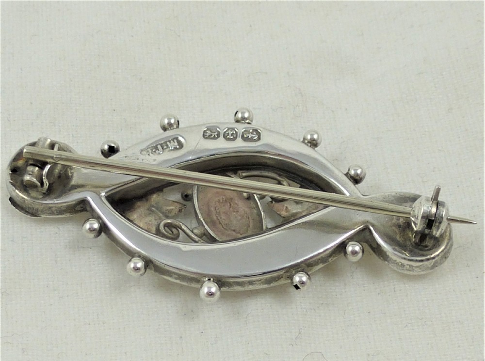 Late Victorian Silver Brooch View II