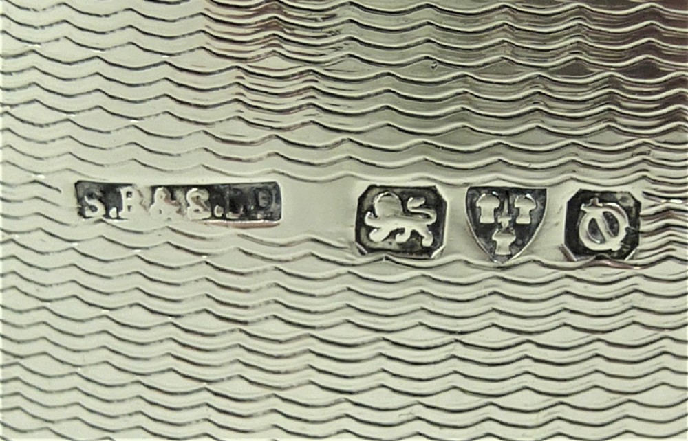 Art Deco Oval Hallmarked Sterling Silver Napkin Ring View III