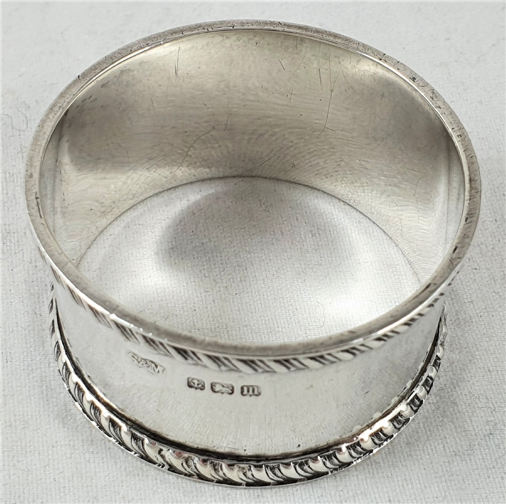 Sterling Silver Napkin Ring, Sanders & Mackenzie View V