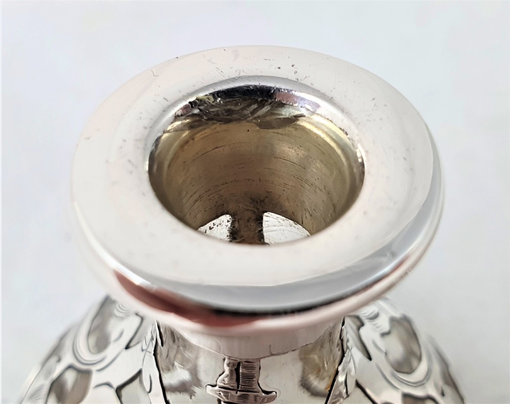 American Art Nouveau Glass & Silver Perfume Bottle View VII