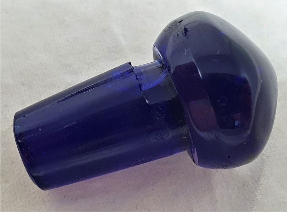 American Art Nouveau Glass & Silver Perfume Bottle View V