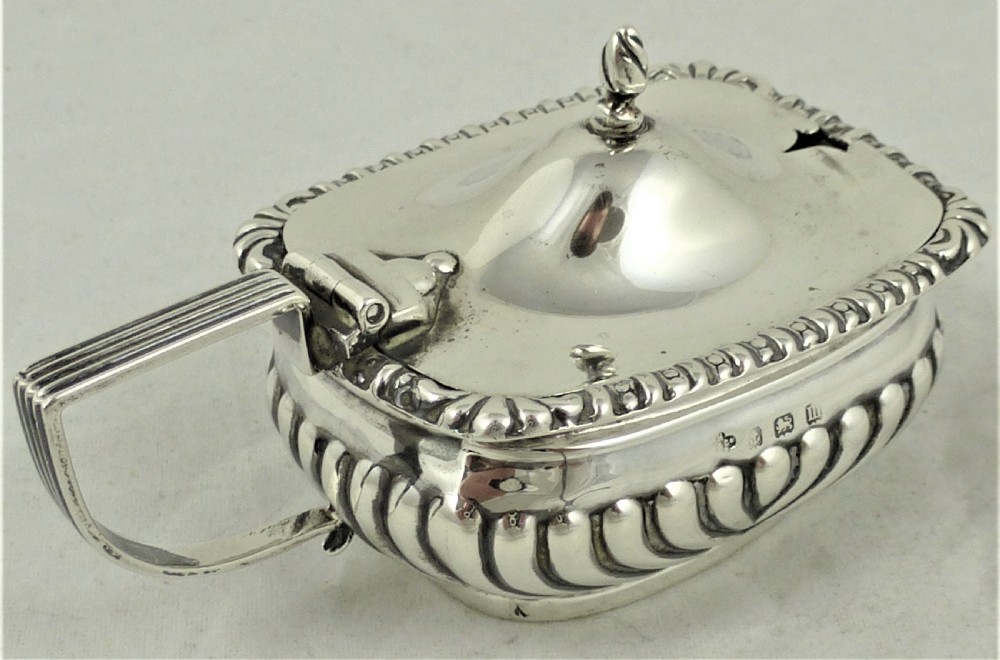 Matching George V Sterling Silver Pepperette & Mustard View VII