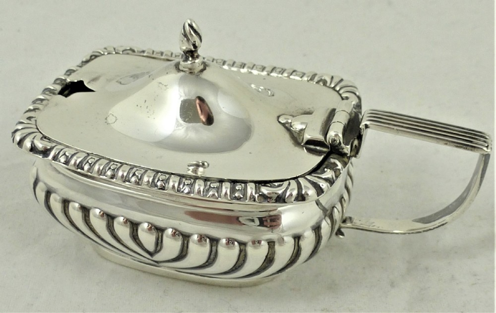 Matching George V Sterling Silver Pepperette & Mustard View X