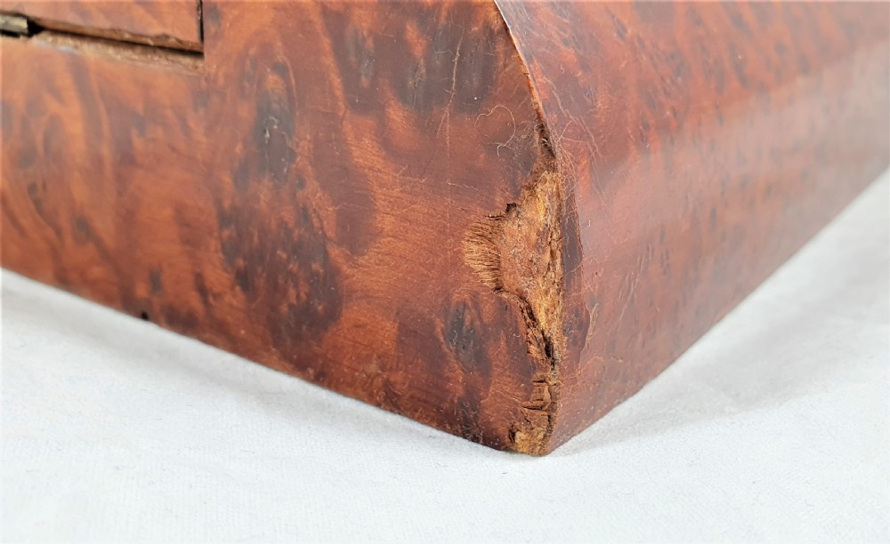 Italian Art Deco Burr Walnut & Silver Card or Games Box View XI
