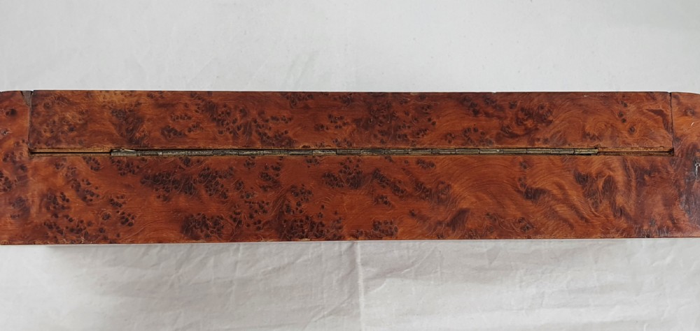 Italian Art Deco Burr Walnut & Silver Card or Games Box View XII